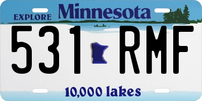 MN license plate 531RMF