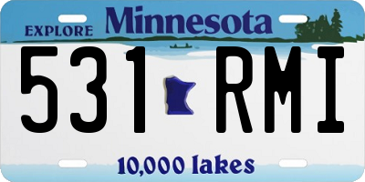 MN license plate 531RMI