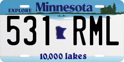 MN license plate 531RML