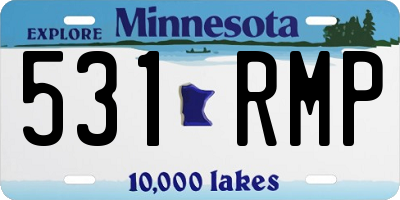 MN license plate 531RMP