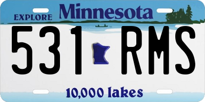 MN license plate 531RMS