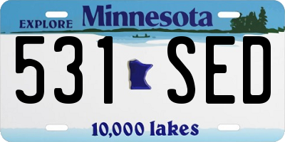 MN license plate 531SED