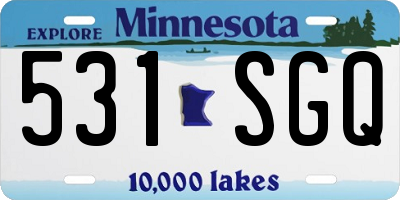 MN license plate 531SGQ