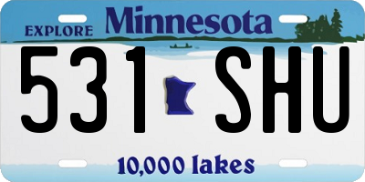MN license plate 531SHU
