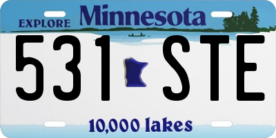 MN license plate 531STE