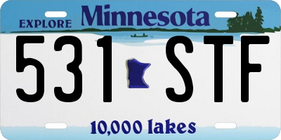MN license plate 531STF