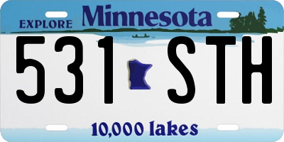 MN license plate 531STH
