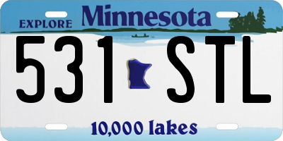 MN license plate 531STL