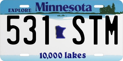 MN license plate 531STM