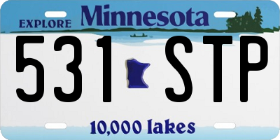 MN license plate 531STP
