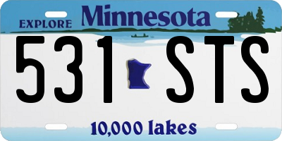 MN license plate 531STS