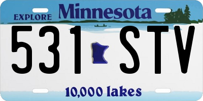 MN license plate 531STV