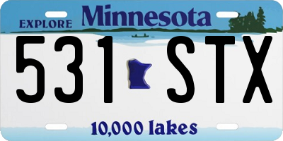 MN license plate 531STX