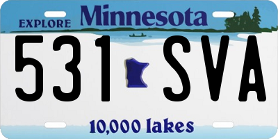 MN license plate 531SVA