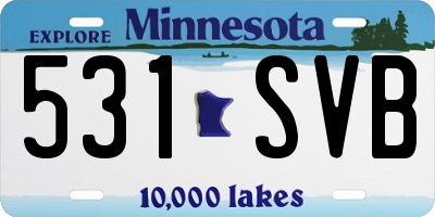 MN license plate 531SVB
