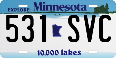 MN license plate 531SVC
