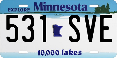 MN license plate 531SVE