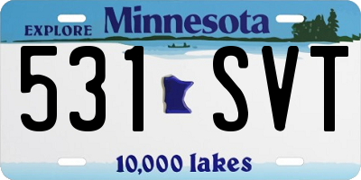 MN license plate 531SVT