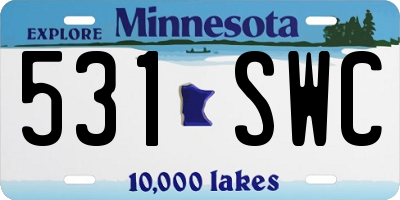 MN license plate 531SWC