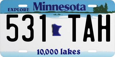MN license plate 531TAH