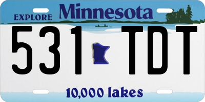 MN license plate 531TDT