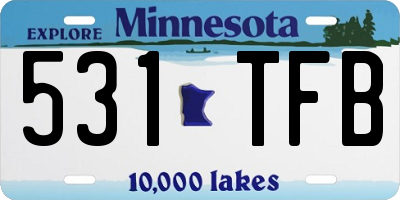 MN license plate 531TFB