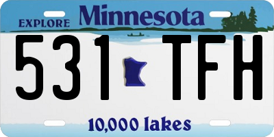 MN license plate 531TFH