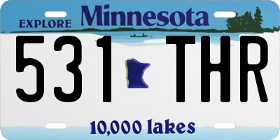 MN license plate 531THR