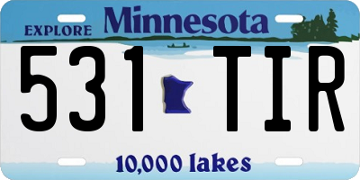 MN license plate 531TIR