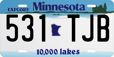 MN license plate 531TJB