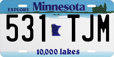 MN license plate 531TJM
