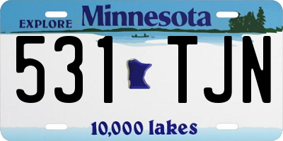 MN license plate 531TJN
