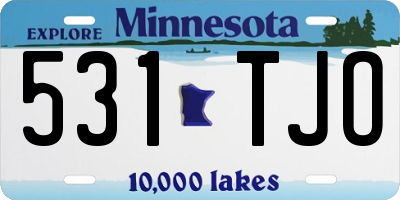 MN license plate 531TJO