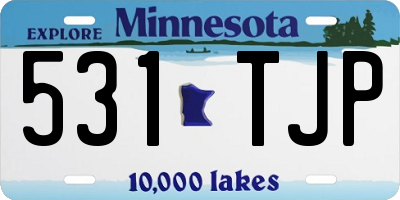 MN license plate 531TJP