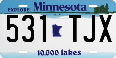 MN license plate 531TJX
