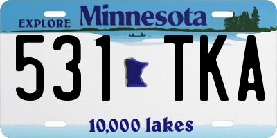 MN license plate 531TKA