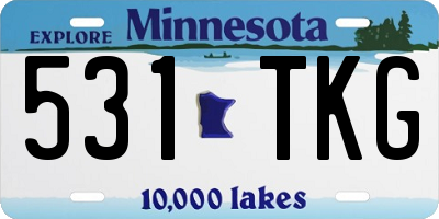 MN license plate 531TKG
