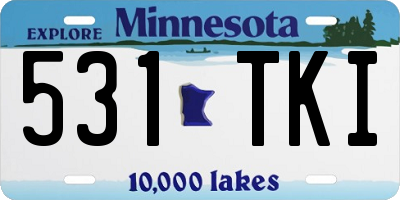 MN license plate 531TKI