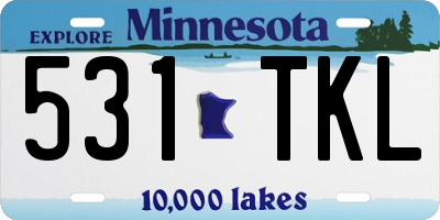 MN license plate 531TKL