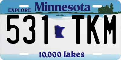 MN license plate 531TKM
