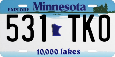 MN license plate 531TKO