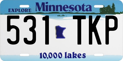 MN license plate 531TKP