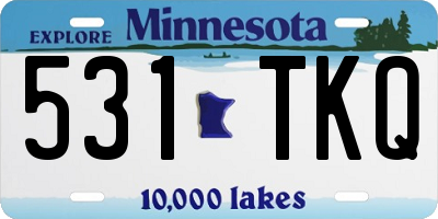 MN license plate 531TKQ