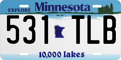 MN license plate 531TLB