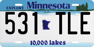 MN license plate 531TLE