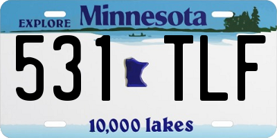 MN license plate 531TLF