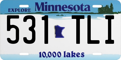 MN license plate 531TLI