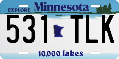 MN license plate 531TLK