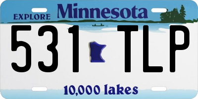 MN license plate 531TLP