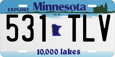 MN license plate 531TLV